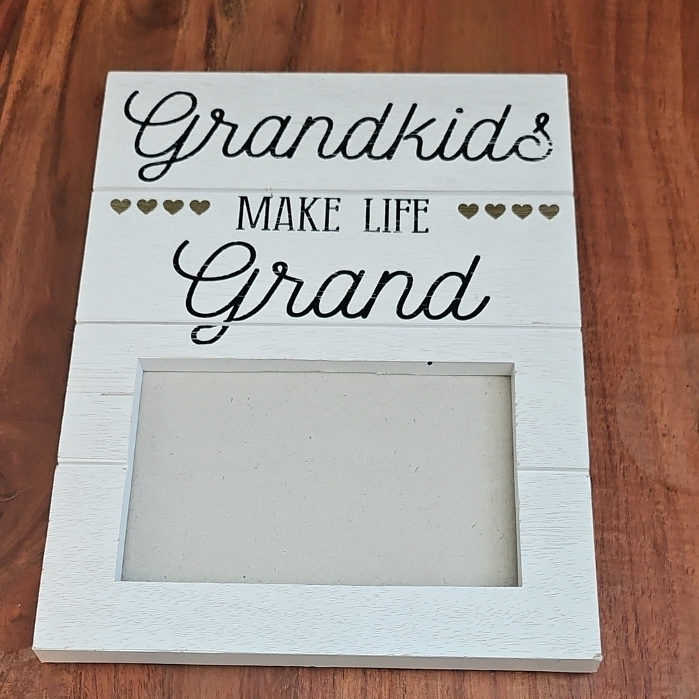 White and Gold Sentimental Picture Frame Accents
